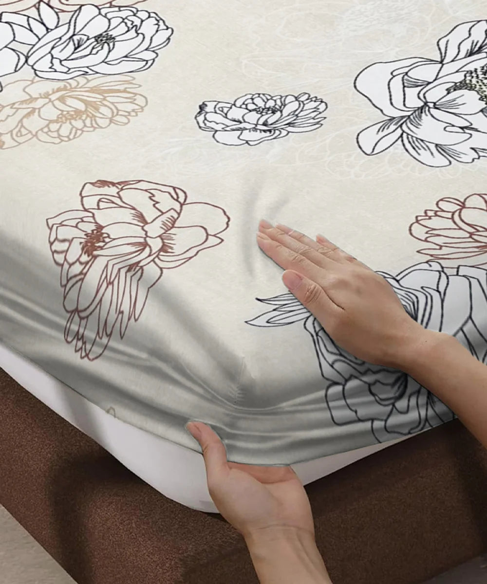 Daisy Drift  King Size Bedsheet With 2 Pillow Cover