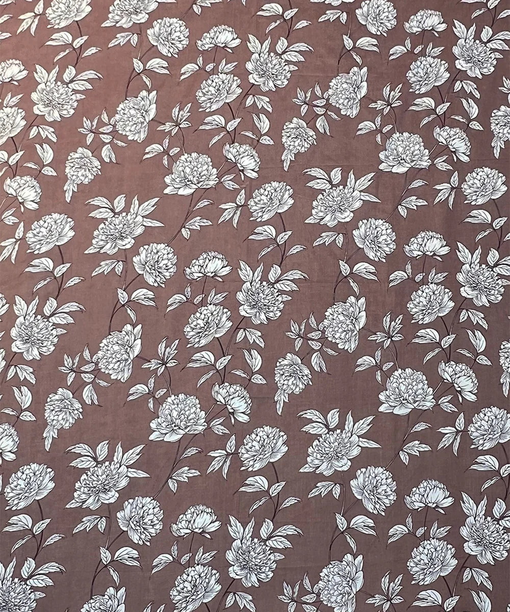 Truffle Florals King Size Bedsheet With 2 Pillow Cover
