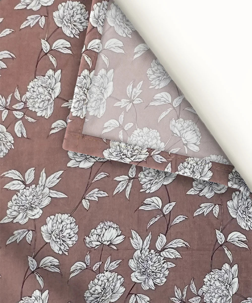 Truffle Florals King Size Bedsheet With 2 Pillow Cover