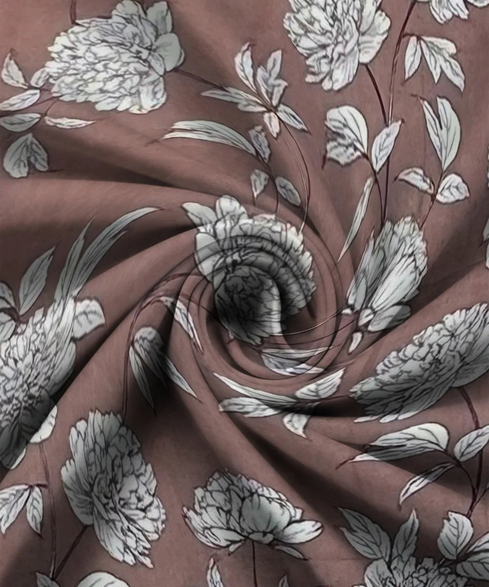 Truffle Florals King Size Bedsheet With 2 Pillow Cover