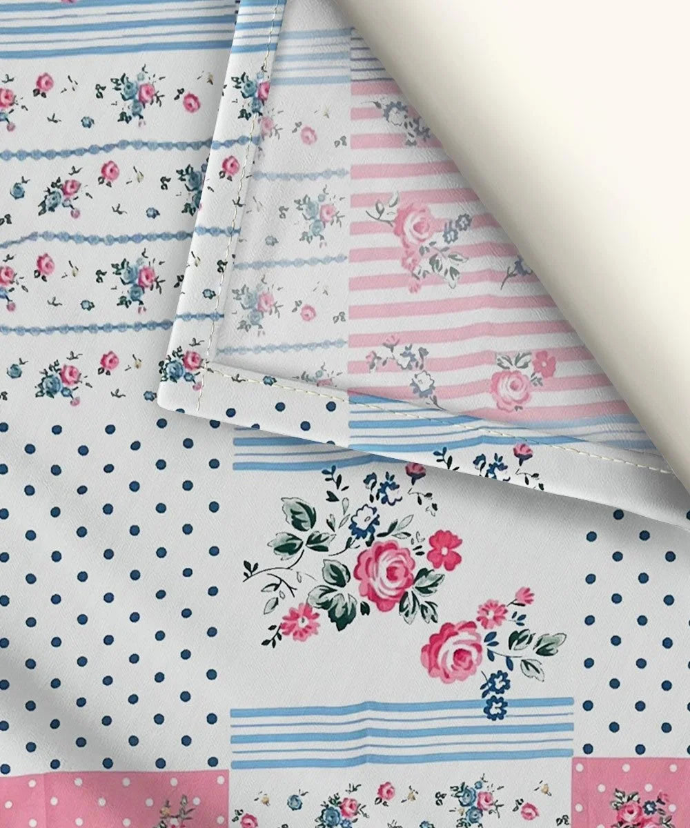 Blush Garden Super King Fitted Bedsheet With 2 Pillow Covers