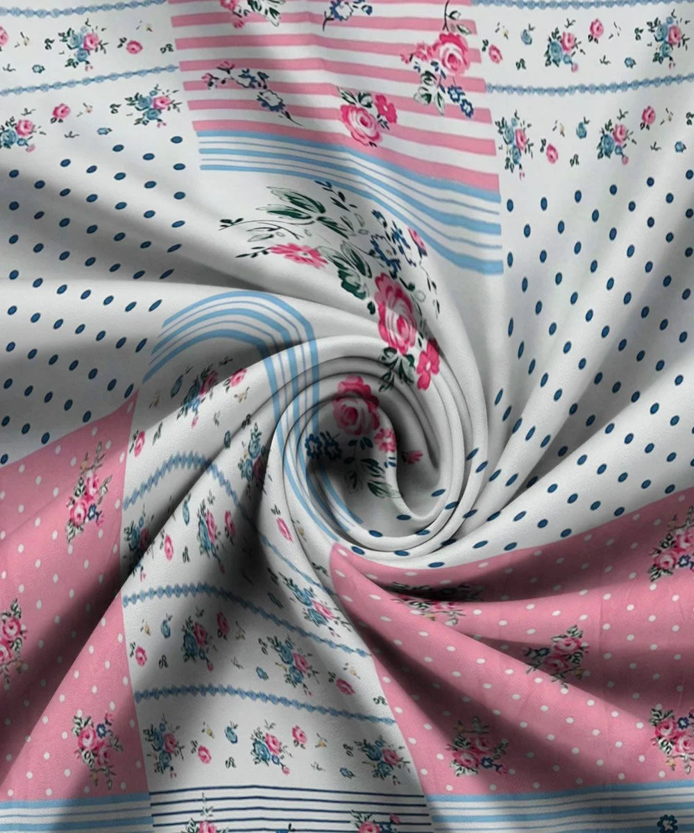 Blush Garden Super King Fitted Bedsheet With 2 Pillow Covers