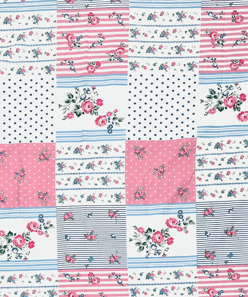 Blush Garden Super King Fitted Bedsheet With 2 Pillow Covers