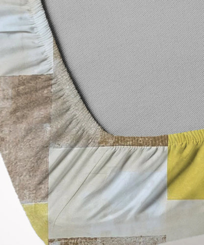 Golden Mornings King Size Bedsheet With 2 Pillow Cover