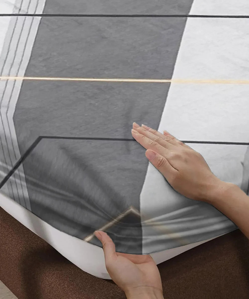 Modern Tempo King Size Bedsheet With 2 Pillow Cover