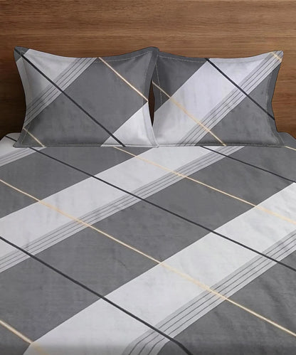 Modern Tempo King Size Bedsheet With 2 Pillow Cover