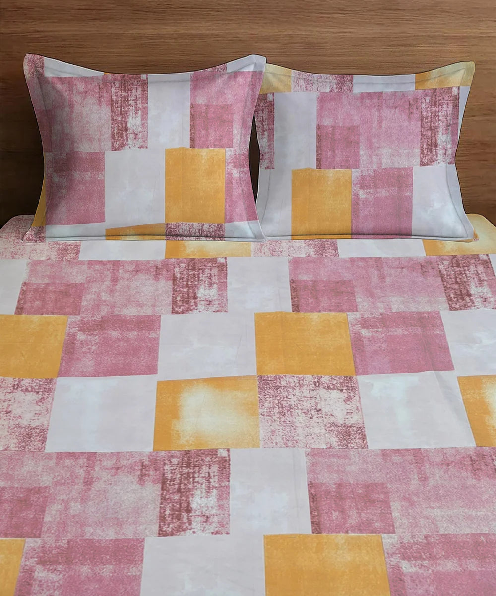 Blush Reverie King Size Bedsheet With 2 Pillow Cover