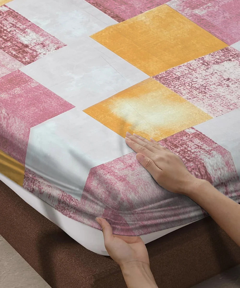 Blush Reverie King Size Bedsheet With 2 Pillow Cover
