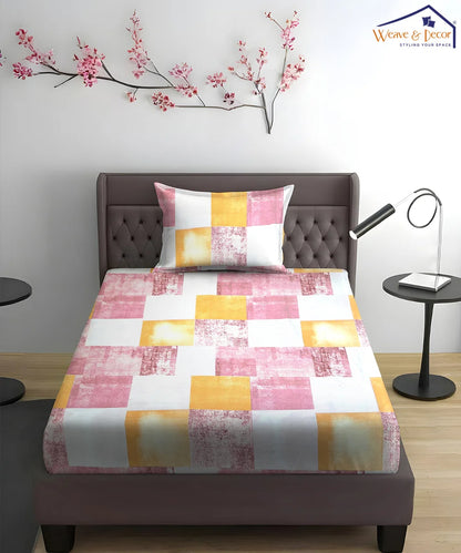 Blush Reverie King Size Bedsheet With 2 Pillow Cover