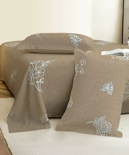 Earthen Elegance Bedsheet With Pillow Covers