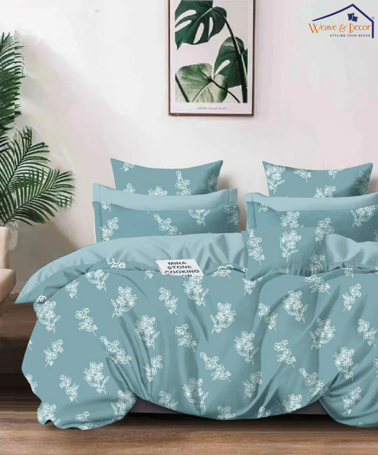 Teal-Mist-Bloom   single fitted bedsheets 