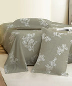 Sandy Bloom Flat Bedsheet With Pillow Covers
