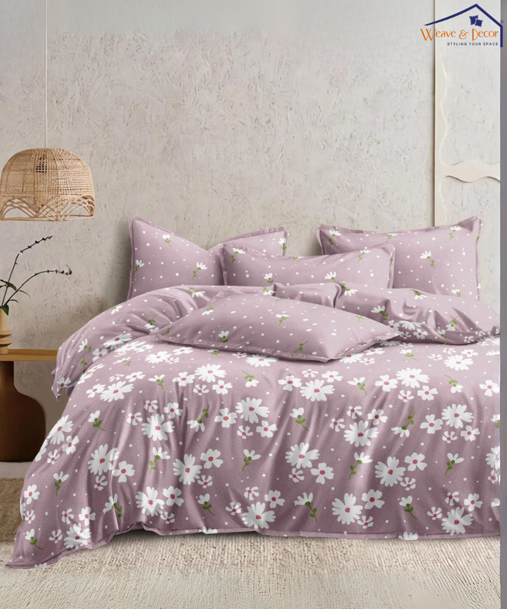 Lavender Daisy Delight Pillow Cover Set of 2