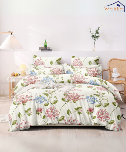 Garden Breeze  King Size Bedsheet With 2 Pillow Cover