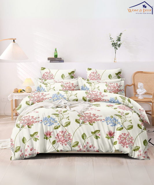 Garden Breeze  King Size Bedsheet With 2 Pillow Cover