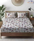 Autumn Bloom Flat Bedsheet With Pillow Covers