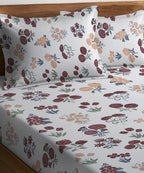 Autumn Bloom Flat Bedsheet With Pillow Covers