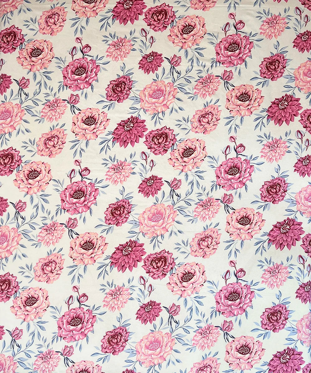 Floral CharmKing Size Bedsheet With 2 Pillow Cover