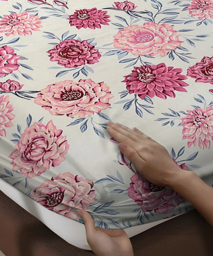 Floral CharmKing Size Bedsheet With 2 Pillow Cover