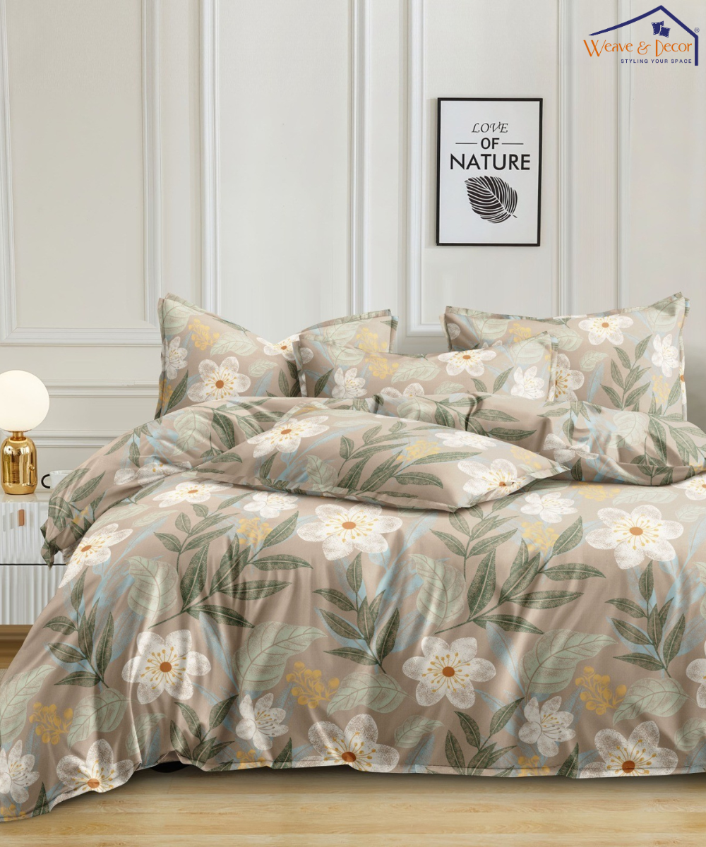 NatureÕs TouchKing Size Bedsheet With 2 Pillow Cover