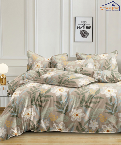 NatureÕs TouchKing Size Bedsheet With 2 Pillow Cover