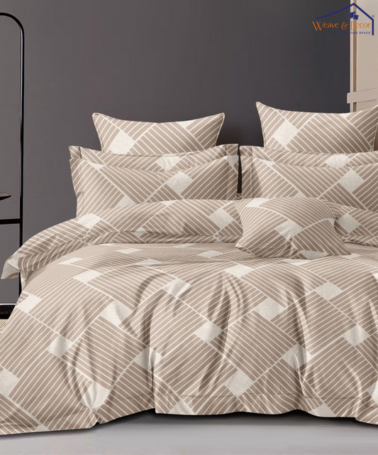 Brown  Geometric bedsheets 