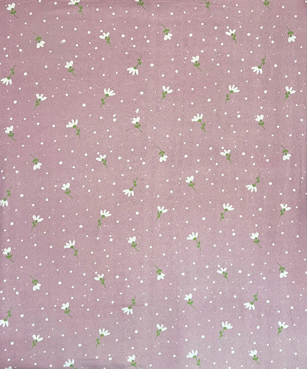 Polka Blossom King Size Bedsheet With 2 Pillow Cover