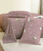 Polka Blossom King Size Bedsheet With 2 Pillow Cover