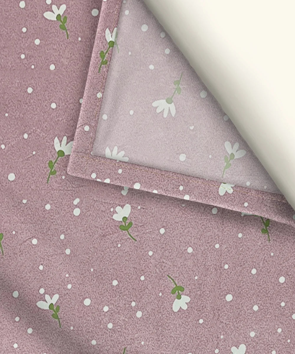 Polka Blossom King Size Bedsheet With 2 Pillow Cover
