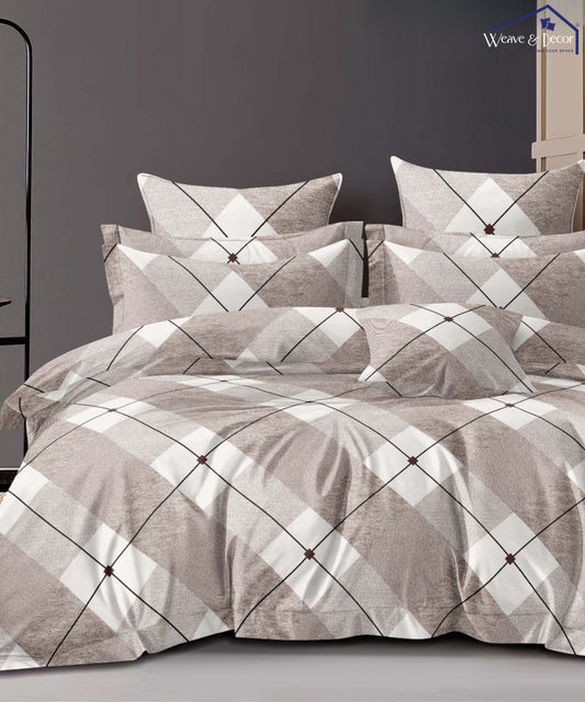 Brown  Geometric  bedsheets 