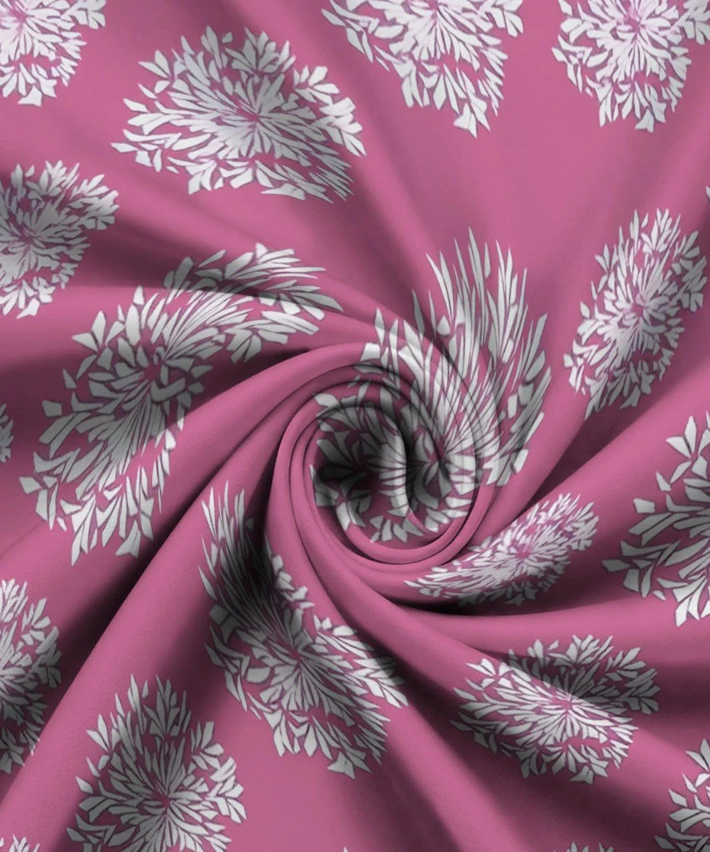 Crimson Dahlia Floral King Size Bedsheet With 2 Pillow Cover