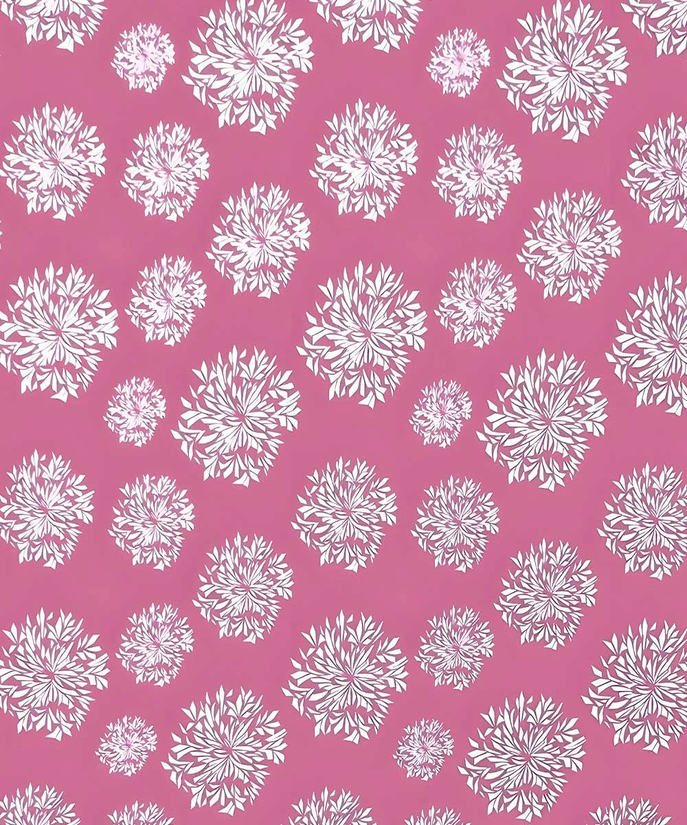 Crimson Dahlia Floral King Size Bedsheet With 2 Pillow Cover