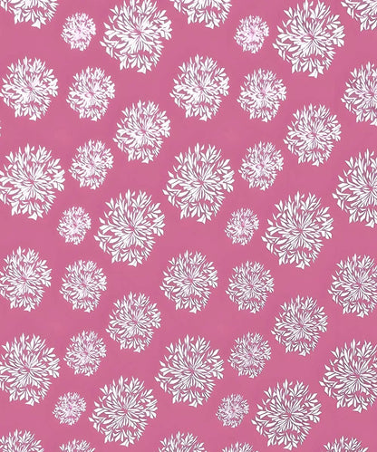 Crimson Dahlia Floral King Size Bedsheet With 2 Pillow Cover