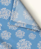 Blue Dandelion Floral King Size Bedsheet With 2 Pillow Cover