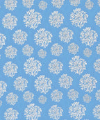 Blue Dandelion Floral King Size Bedsheet With 2 Pillow Cover
