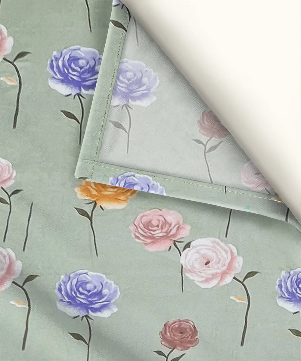 Pastel Garden Flat Bedsheet With Pillow Covers
