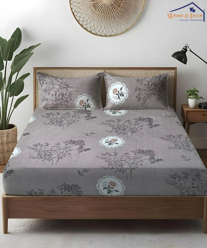 Rustic Grace Flat Bedsheet With Pillow Covers