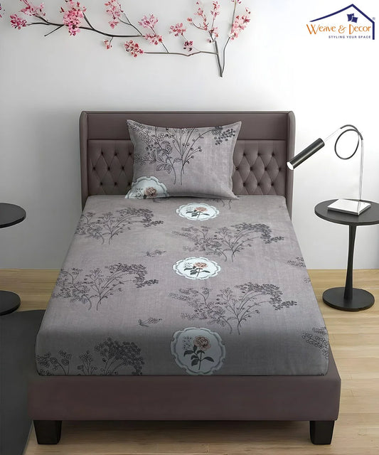 Rustic Grace Flat Bedsheet With Pillow Covers