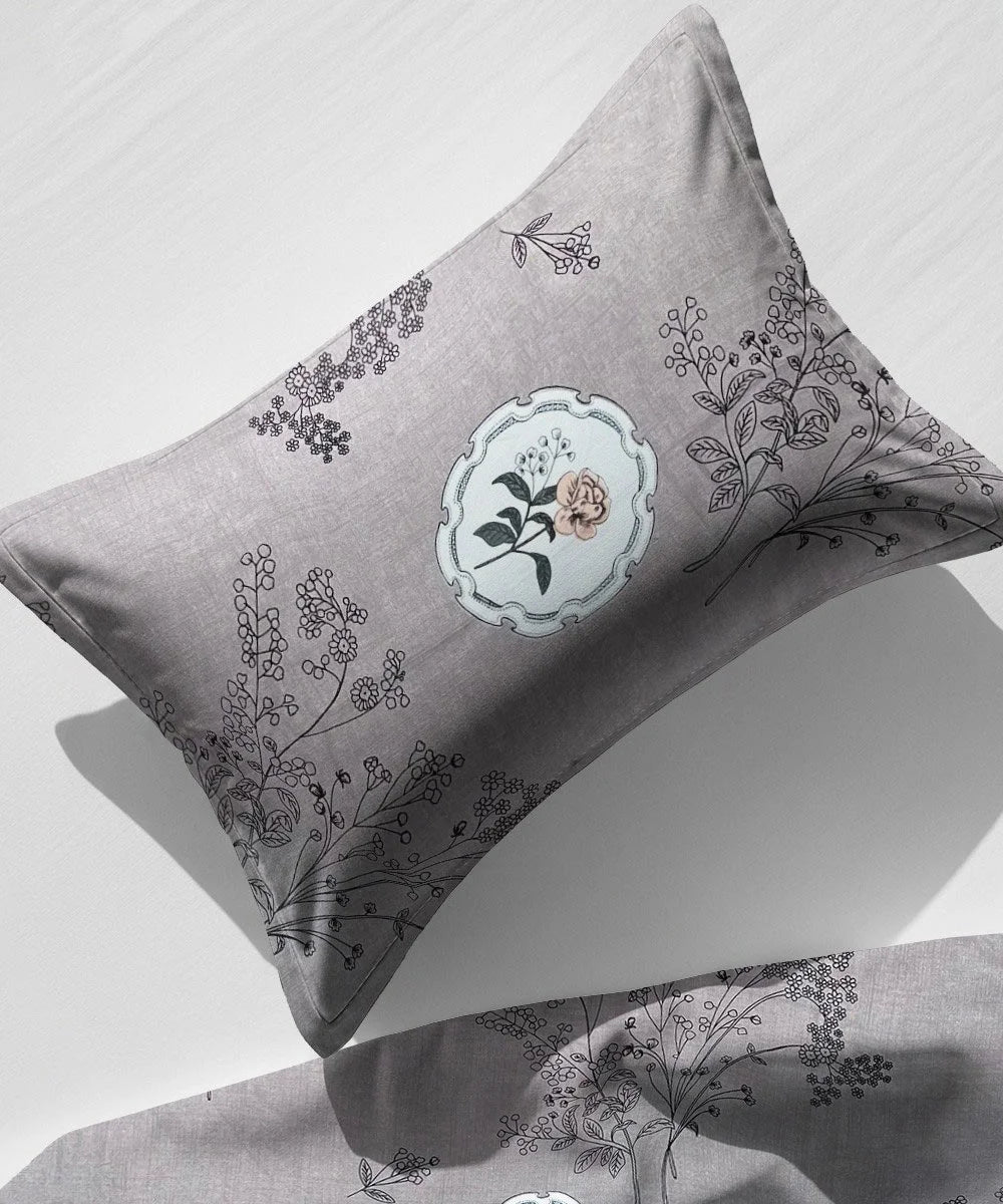 Rustic Grace Flat Bedsheet With Pillow Covers