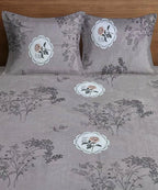 Rustic Grace Flat Bedsheet With Pillow Covers