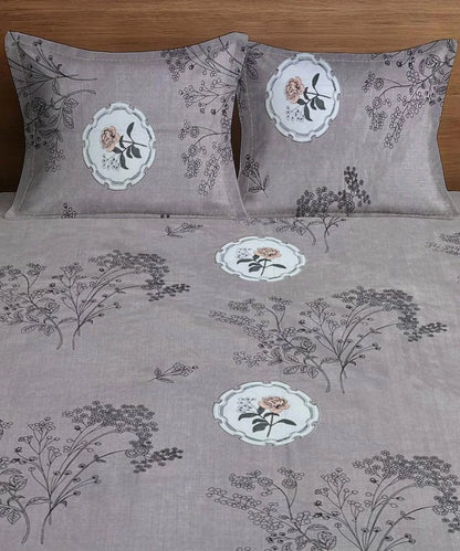 Rustic Grace Flat Bedsheet With Pillow Covers