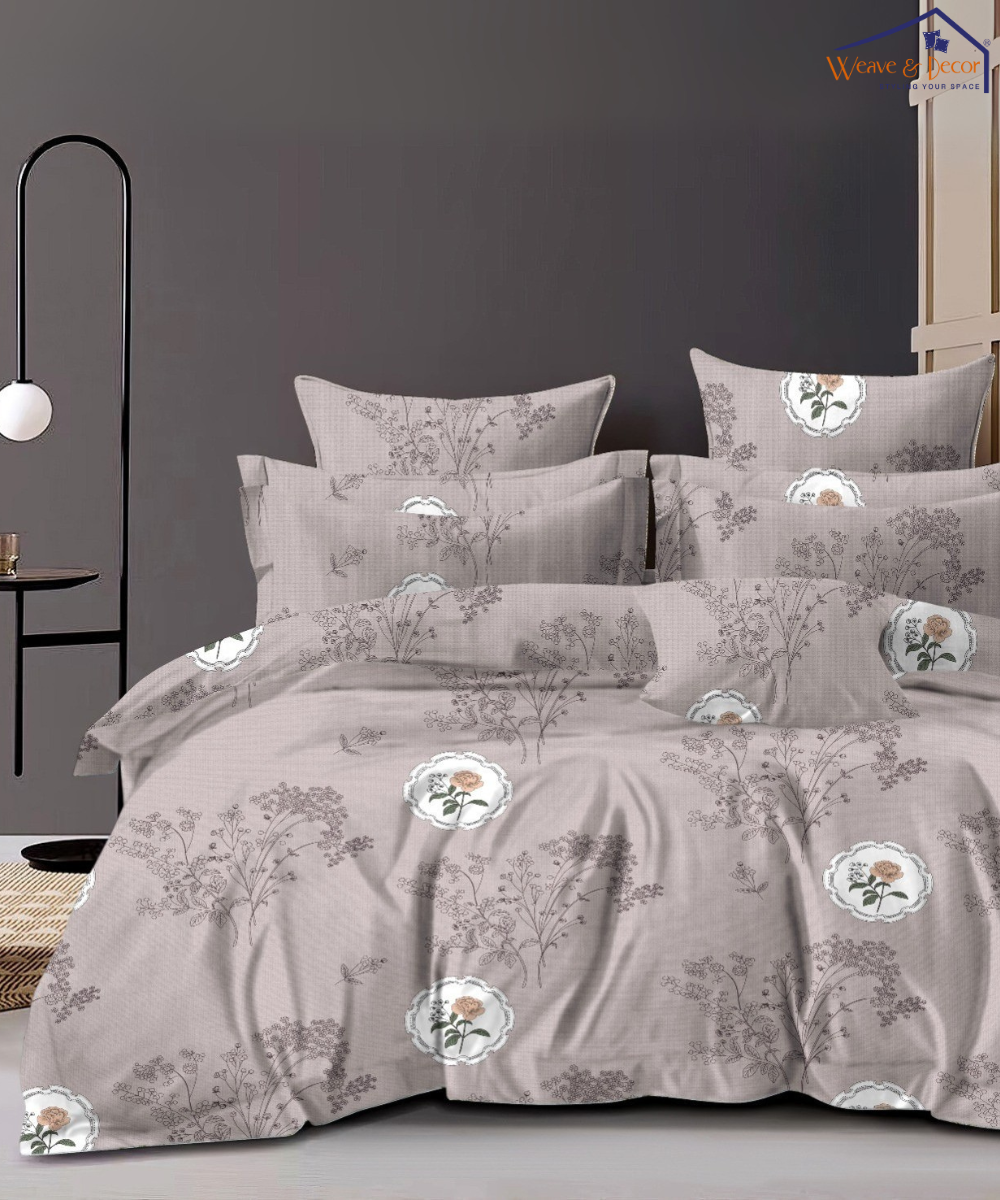 Brown  Floral bedsheets 