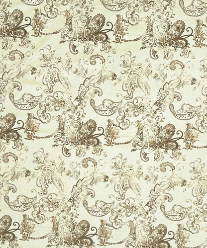 Golden Paisley Flat Bedsheet With Pillow Covers