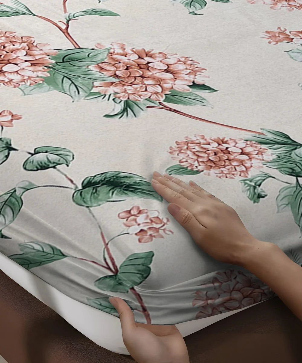 Classic Garden Flat Bedsheet With Pillow Covers