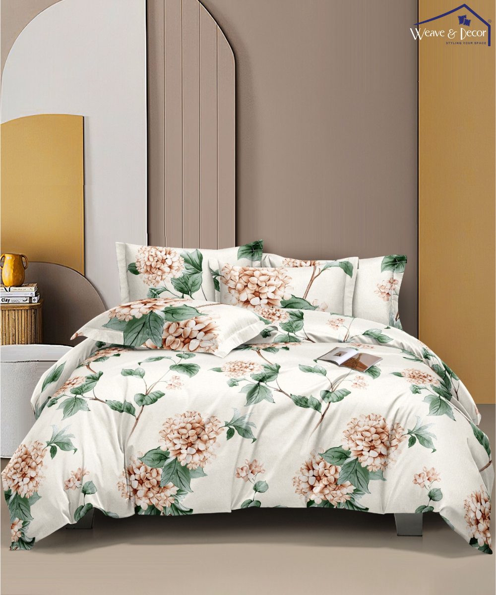 Classic Garden Single Bedsheet With 1 Pillow Cover