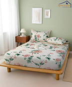 Classic Garden Flat Bedsheet With Pillow Covers