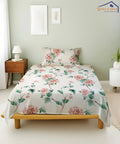 Classic Garden Flat Bedsheet With Pillow Covers