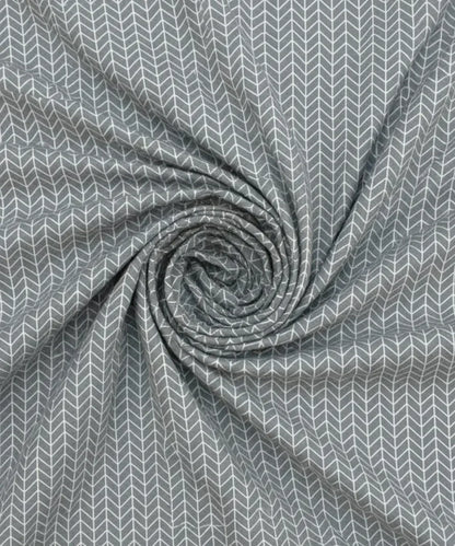Grey Chevron   Flat Bedsheet With Pillow Covers