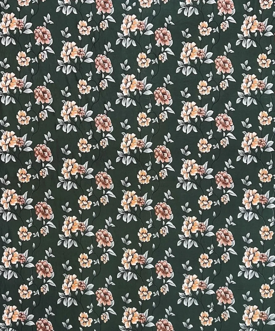 Botanical Noir Flat Bedsheet With Pillow Covers