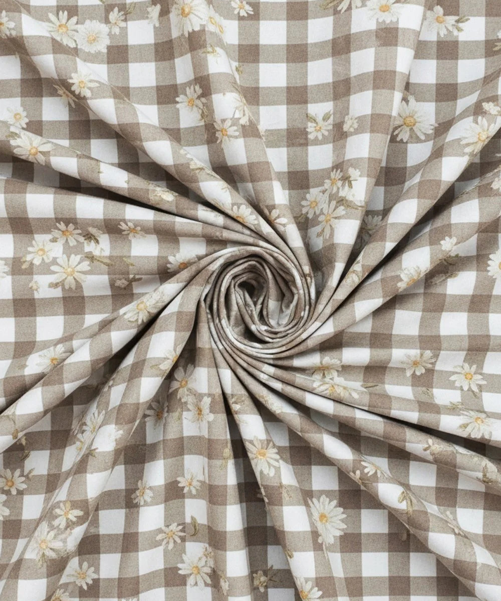 Grey Daisy Flat Bedsheet With Pillow Covers
